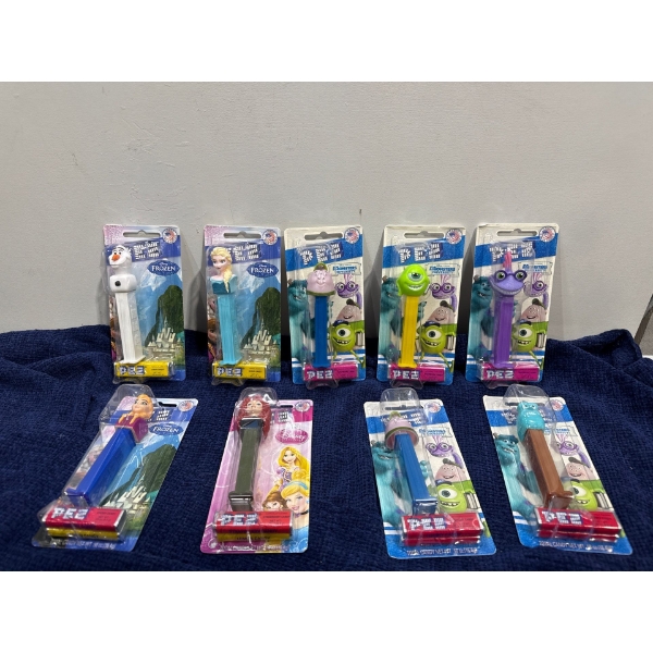 Collection of Pez Dispensers - Frozen, Monsters University 