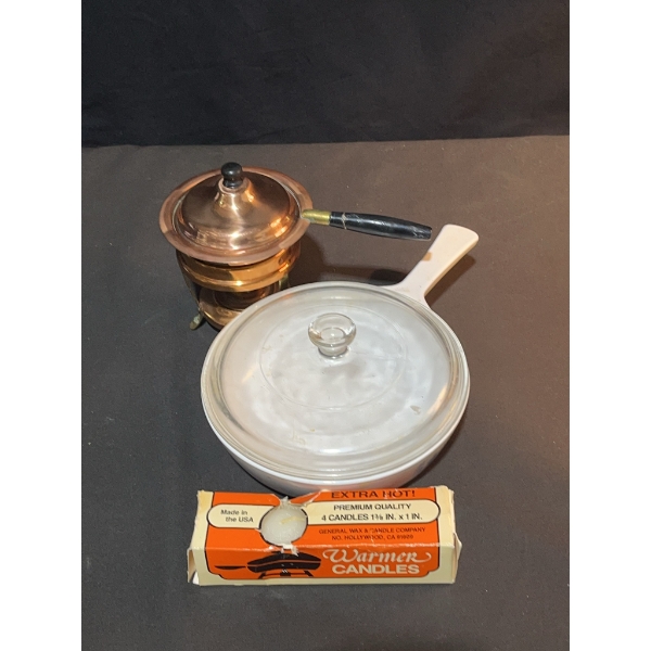 CorningWare Browning Skillet and Copper Fondue Pot