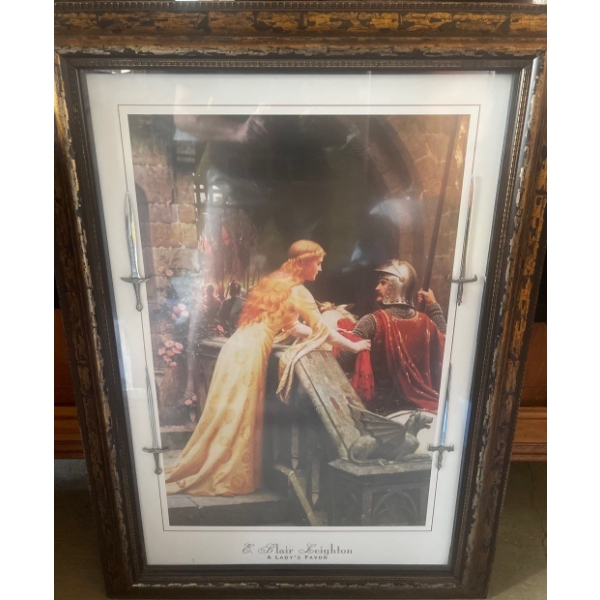 Edmond Blair Leighton A lady's Favor - Framed Print Picture 32x44