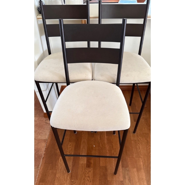 Metal & Cloth Trio of Chairs - 46T