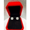 Image 3 : 4ct Round Moissanite 4 Claw Basket Set in 925 Silver Earrings
