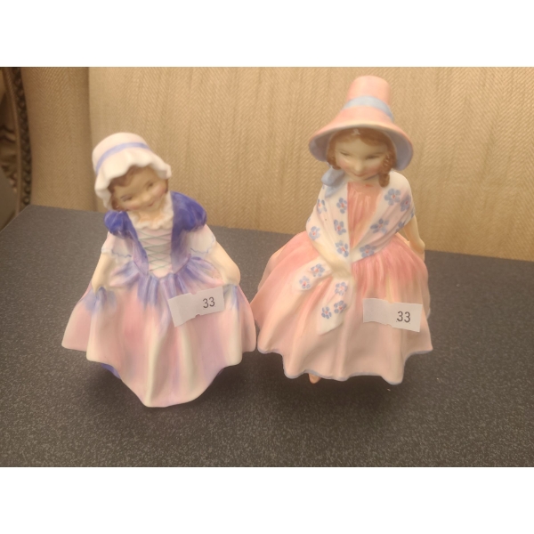 Royal Doulton's Porcelain Figurines "Lily" & "Dinky Doo" HN1678 