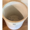 Image 2 : 10 Gallon White Glazed Stoneware Crock with Wire and Wood Handles