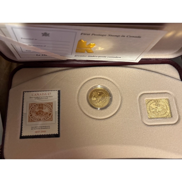 2001 3c Canada's First Postage Stamp, 150th Anniversary - Sterling Silver Coin