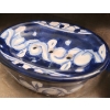 Image 5 : Blue & White Vase, Toothbrush Holder & 2 Soap Dishes.  Vase 4 dia (top opening), 11 h
