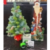Image 1 : Festive Set: Wooden Santa, Mini Frosted Tree, and Digital Ornament