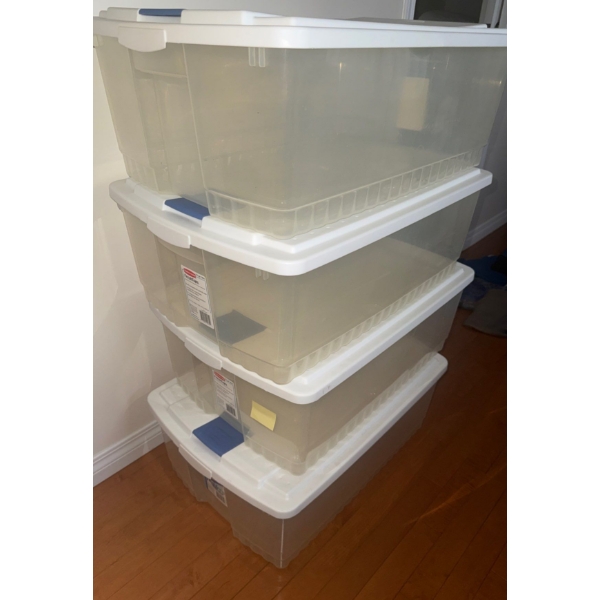 Fresh Tops Rubbermaid Storage Totes (4) Vented Lids