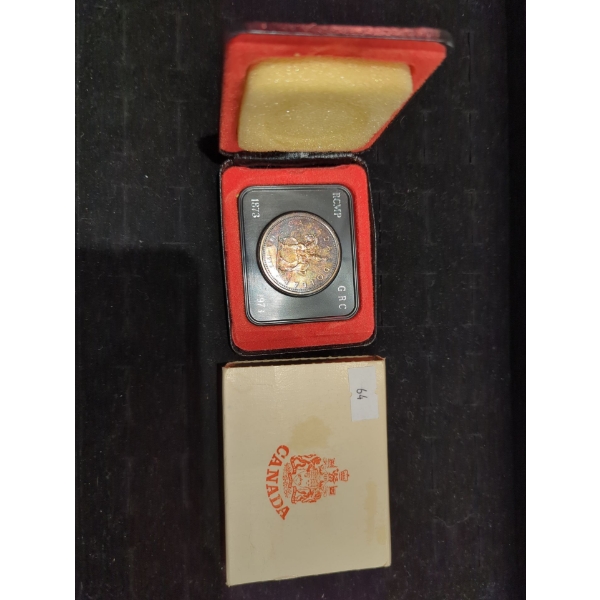 1973 RCMP Silver Dollar (Toned)