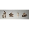 Image 2 : Stamped 10K Yellow Gold Jewelry Charms (4) #1 Grandma Cross & More