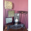 Image 1 : Home Decor Bundle - Gothic Floating Shelf Iron Side Table 3 Panel Floor Ornament 26"Tall