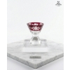 Image 4 : Red Ruby Decanter Plus 4 Glasses 9''INCHES IN HEIGHT