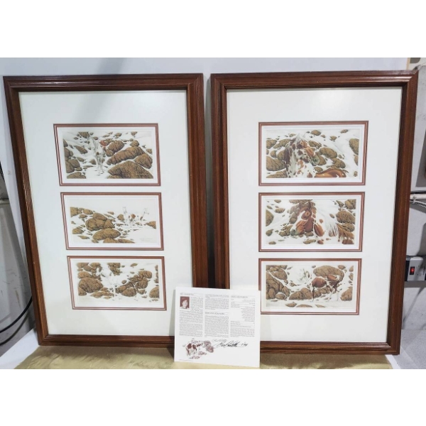 Bev Doolittle Limited Edition Signed Prints in Framed Triptychs with Certification
