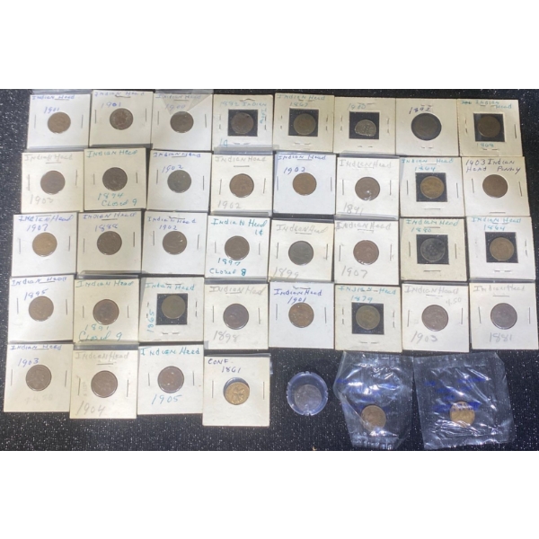 American Indian Head Penny Collection