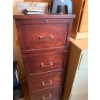 Image 1 : Four-Drawer Wooden Filing Cabinet with Classic Design Contents Included
