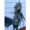 Image 3 : Appealing Large Metal Crane Ornament-Front Yard Figurine- Over 6ft Tall!!