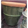 Image 6 : Outdoor Garden Lot With 2 Ceramic Pots, 2 Metal Lanterns And Metal Hook Stand