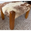 Image 2 : Genuine Leather/ Fur Decorative Stool 11T