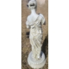 Image 2 : Outdoor Resin Statue of Woman w/ Bird 8 W, 23 T