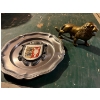 Image 1 : small brass lion and a pewter SCHLESWIG -HOLSTEIN collectable plate