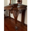 Image 3 : Art Nouveau Mahogany Table w/ Mirror - 67.5W, 26D, 77T