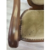 Image 2 : Vintage wooden chair with velvet fabric - 23W, 40T, 20D, 