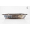 Image 2 : Tarnished Silver-Plated Oval Serving Dish With A Rope-Design Edge 18''W 9''D 3''H. 