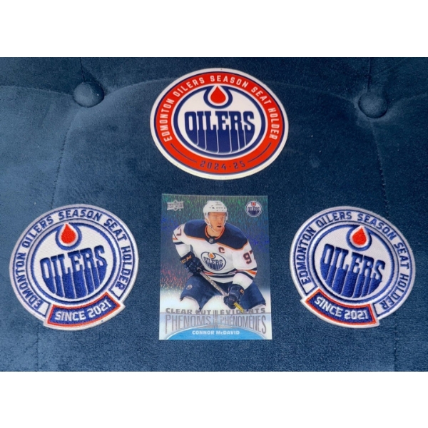 Connor McDavid Collectible Hockey Card w/ Season Seat Holder Patches 