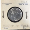 Image 1 : 1942 MS63 UNC Canadian Quarter 80% Silver