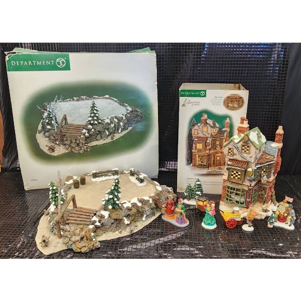 Department 56 Christmas Village Set with Accessories and Original Boxes