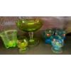 Image 1 : Assorted Colored Stemware Ft. 1 Solo Uranium Glass