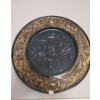 Image 2 : Collection of 9 Metal Plates- Largest 20" Diameter (Log Home Scene) and 8 Others (Scroll All Photos)