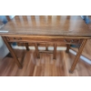 Image 1 : Vintage Wood Dining Table w Leaves & Gorgeous Wood 38 w 20 d 30 1/ h (Measurements without Leaves)