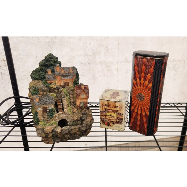 Mountain Town Tabletop Fountain and Collectible Tins!