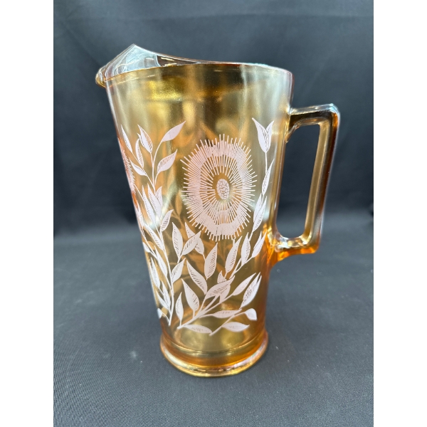 Carnival Glass Lemonade Pitcher 9.5T