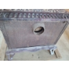 Image 6 : Antique Pied Selle Aubergine Colour Multi-Fuel Cast Iron French Stove. 21 w, 21 h, 12 d