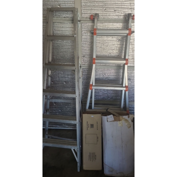 Ladders: 5 Step Ladder and "Little Giant" Wingspan Model 10111 Ladder System 