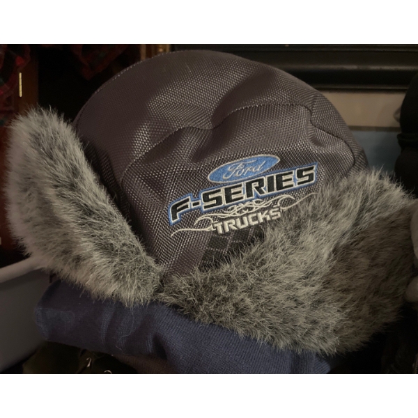 Ford Fur Hat w/ Stacks of Shirts & Pants Size M Ladies