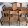 Image 1 : Lovely Teak Set: Table w/ 4 Chairs and 2 Leafs (38W, 61D, 28T Unextended) 