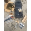 Image 1 : Shop Bundle- Mechanic's Creeper, Assorted Saws, Straps, Nails, Magnets, Broom & More