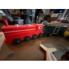 Image 4 : Antique Wooden Train set and vintage 1974 Fisher Pl. 306
Air plane.