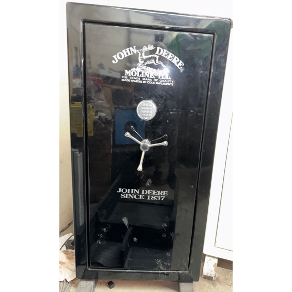 John Deere Large Gun safe- Combination Lock/Three Spoke Handle  Fire Resistant
