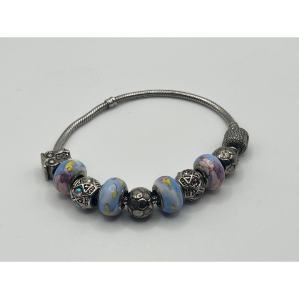 Pandora Bracelet Marked 925 Silver Weighing 39.78 grams