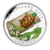Image 1 : 2015 $20 Venetian Glass Turtle with Broadleaf Arrowhead Flower in Murano Glass - Pure Silver Coin