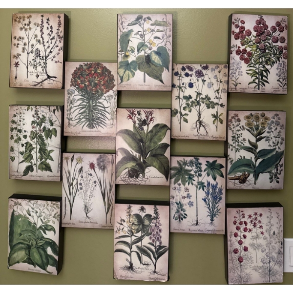 Floral Wall Hanging Collage 36x32