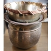 Image 3 : Collection of Planters Including: Gold Planter 13" Diameter, 10 T