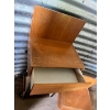 Image 3 : 2 Wall Mounted Teak Side Tables with Drawers 21"L x 16.5"w x 17.5"D