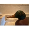 Image 4 : Vintage Antique Rare hand-carved wooden duck decoy, mallard drake, with a worn, hand-painted finish.