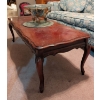 Image 4 : French Provincial Mahogany Queen Anne Style Coffee Table w/ Centerpiece 47 x 17