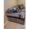 Image 5 : Plaid Upholstered Sofa with Matching Cushions