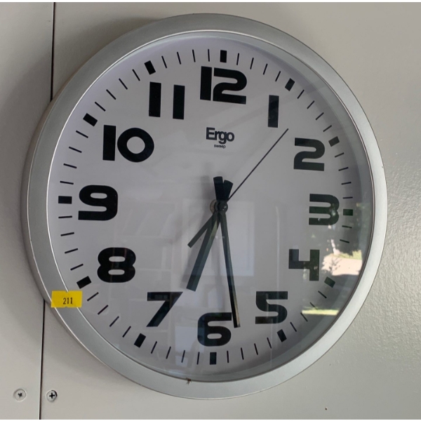 White Garage Clock